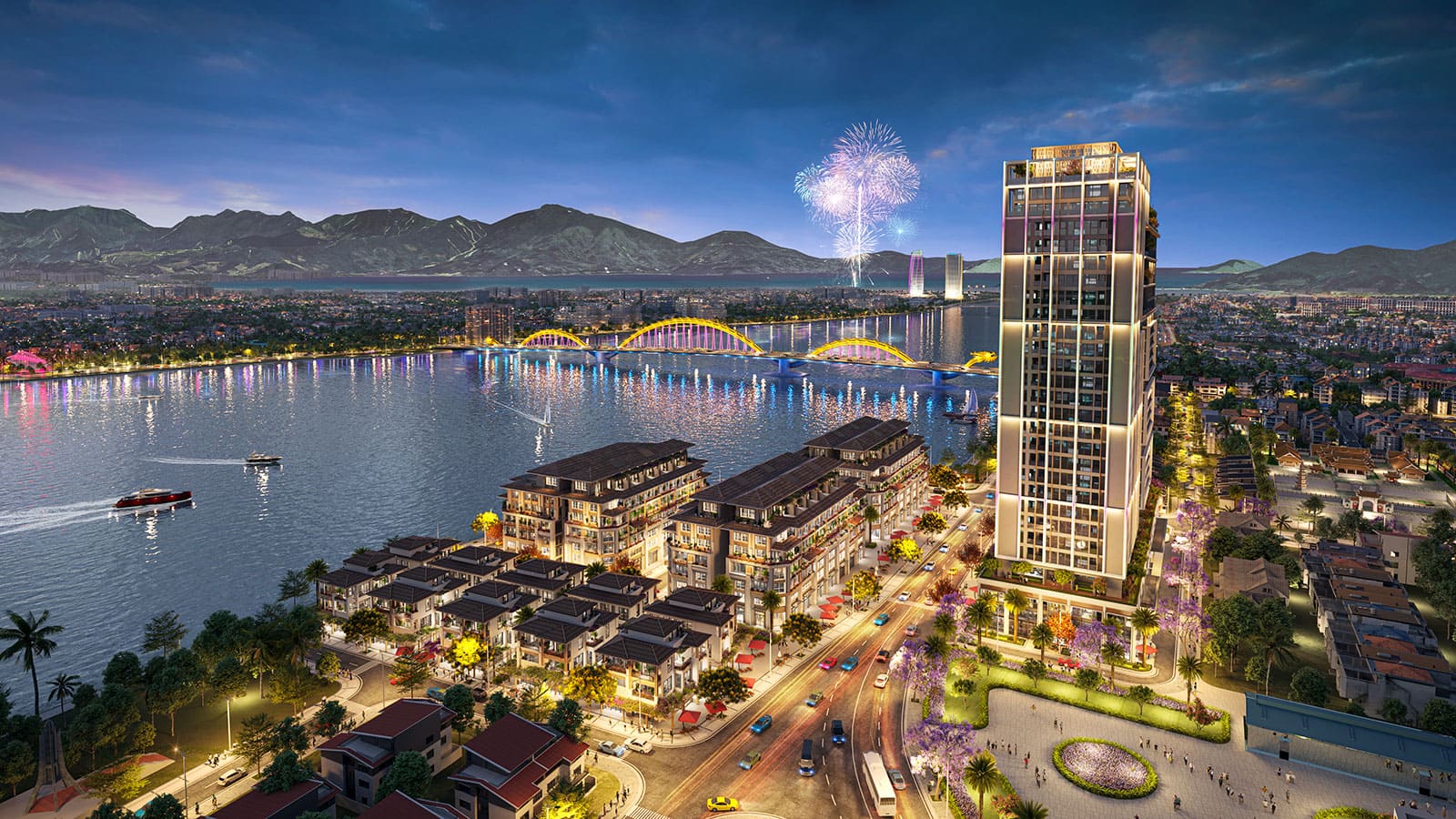 Hình ảnh phối cảnh dự án Sun Ponte Residence Đà Nẵng được phát triển bởi tập đoàn Sun Group.